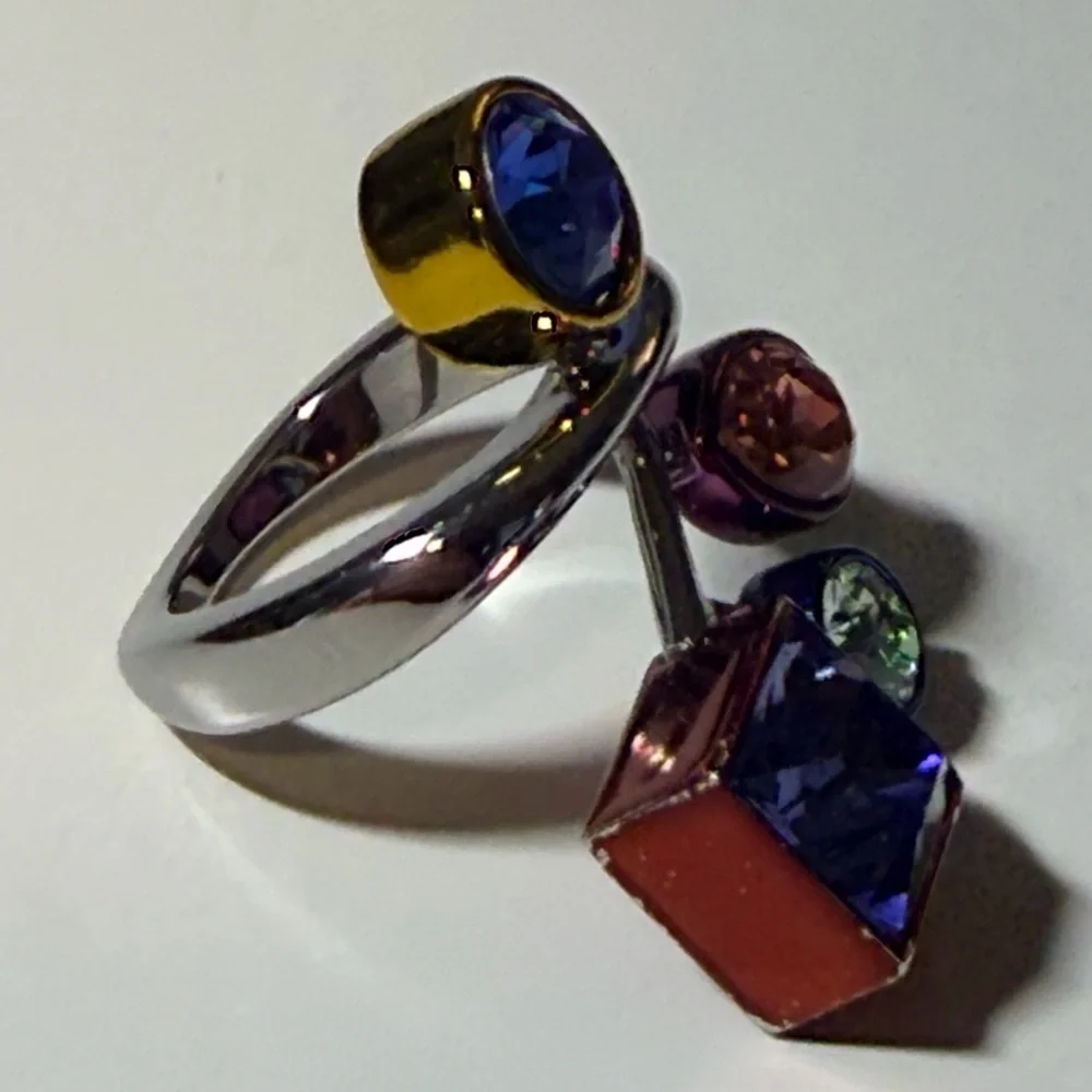 Atelier Swarovski by Peter Pilotto Arbol Cocktail Ring Size 6